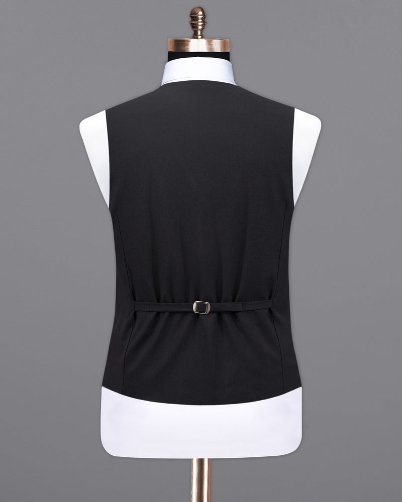 Jaguar Black Textured Waistcoat V2120-36, V2120-38, V2120-40, V2120-42, V2120-44, V2120-46, V2120-48, V2120-50, V2120-52, V2120-54, V2120-56, V2120-58, V2120-60