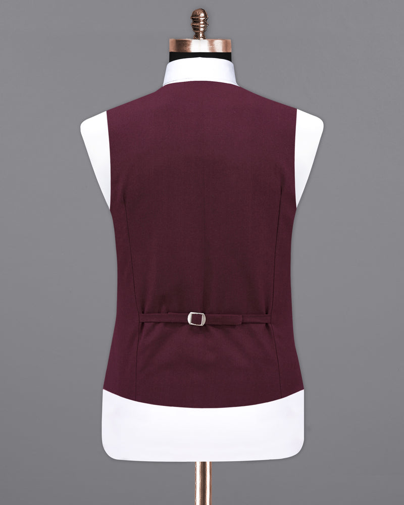 Wine Berry Wool Rich Waistcoat V2130-36, V2130-38, V2130-40, V2130-42, V2130-44, V2130-46, V2130-48, V2130-50, V2130-52, V2130-54, V2130-56, V2130-58, V2130-60