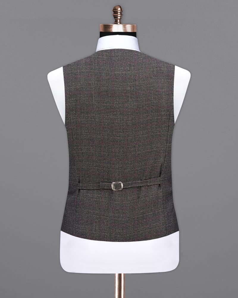 Fedora Sliver Plaid Wool Rich Waistcoat V2133-36, V2133-38, V2133-40, V2133-42, V2133-44, V2133-46, V2133-48, V2133-50, V2133-52, V2133-54, V2133-56, V2133-58, V2133-60