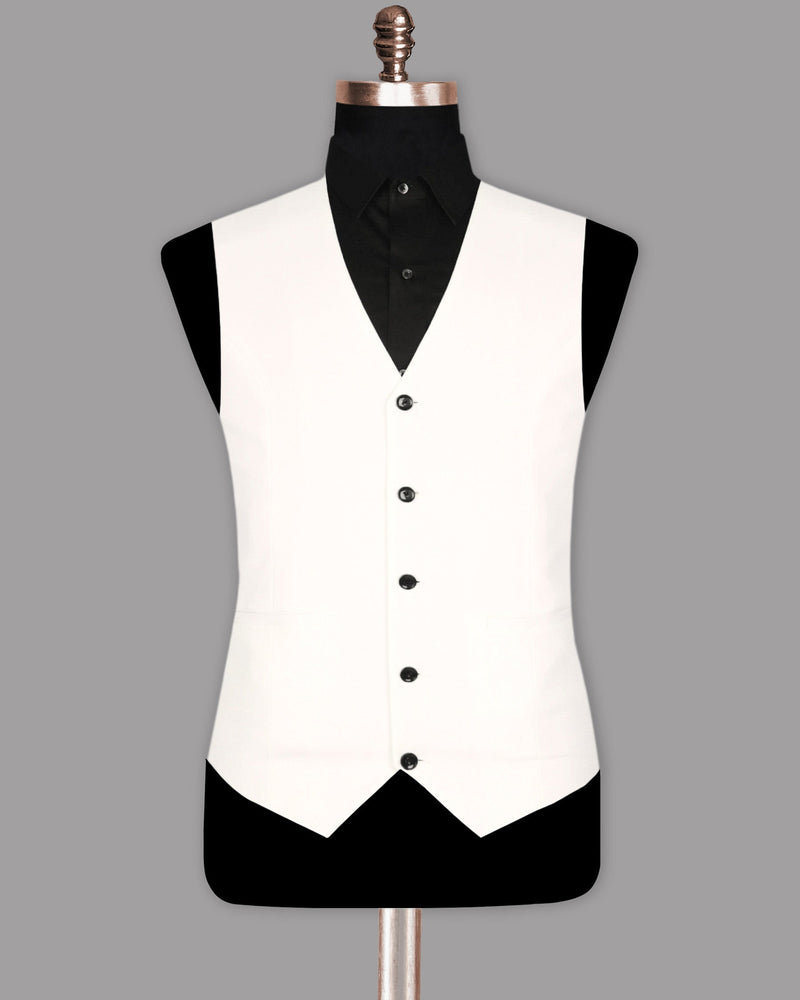 Bright white Wool Blend Dinner Waistcoat V833-58, V833-40, V833-48, V833-52, V833-56, V833-42, V833-46, V833-38, V833-54, V833-50, V833-36, V833-60, V833-44