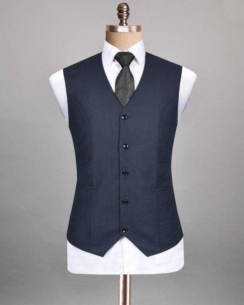 Navy Linen Performance Waistcoat V91-46, V91-48, V91-50, V91-52, V91-54, V91-56, V91-36, V91-60, V91-38, V91-40, V91-42, V91-44, V91-58