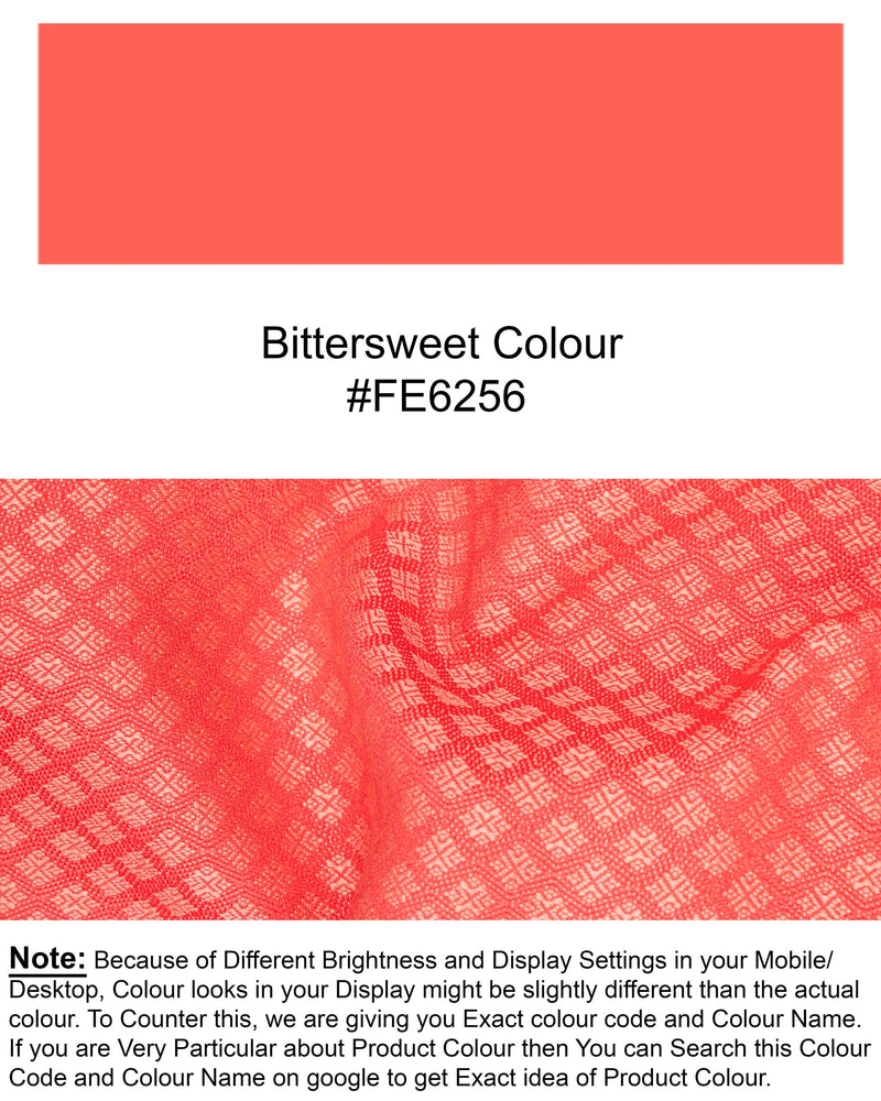 Bittersweet Pink Textured Nehru Jacket WC1656-36, WC1656-38, WC1656-40, WC1656-42, WC1656-44, WC1656-46, WC1656-48, WC1656-50, WC1656-52, WC1656-54, WC1656-56, WC1656-58, WC1656-60