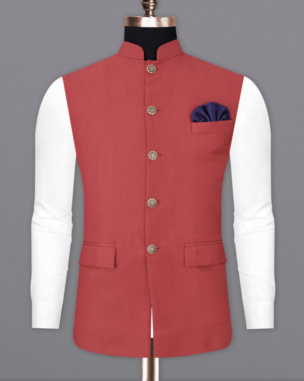 Chestnut Red Nehru Jacket