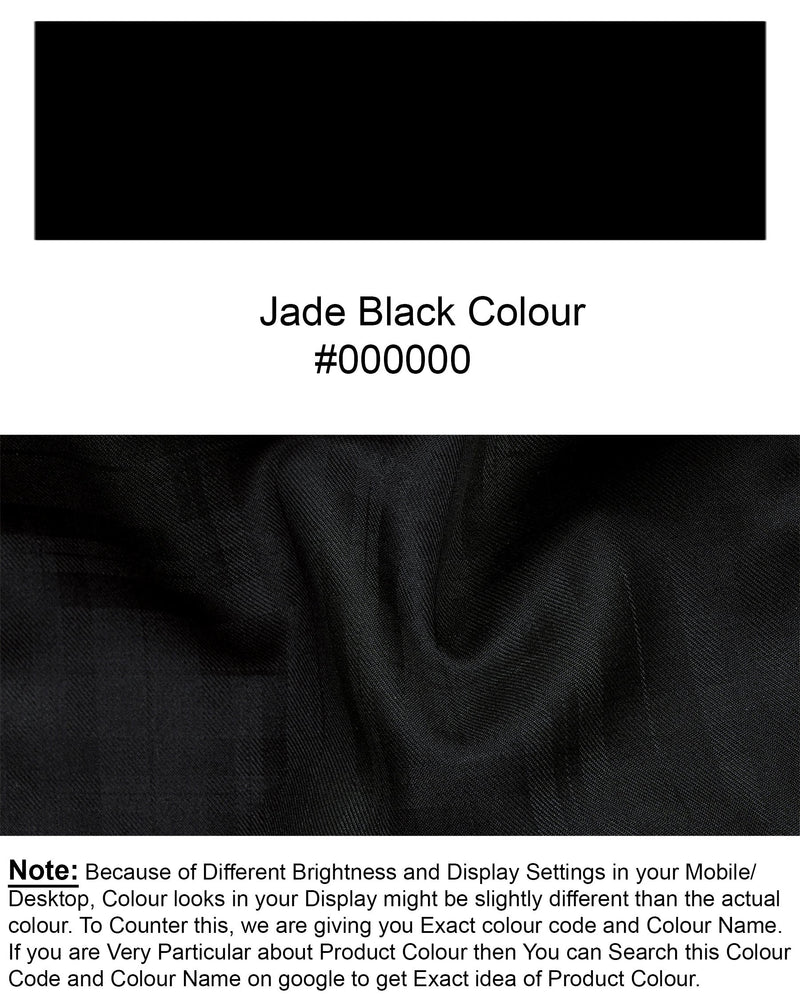 Jade Black Plaid Nehru Jacket
