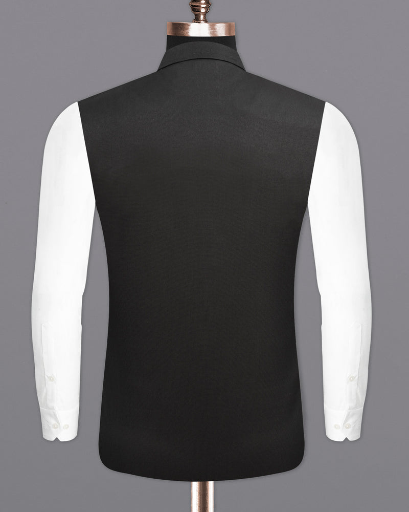 Zeus Black Bandhgala Designer Nehru Jacket