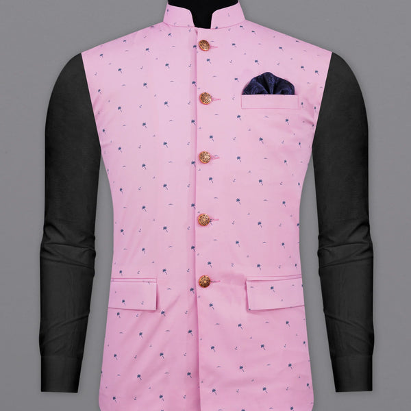 Light pink top nehru jacket