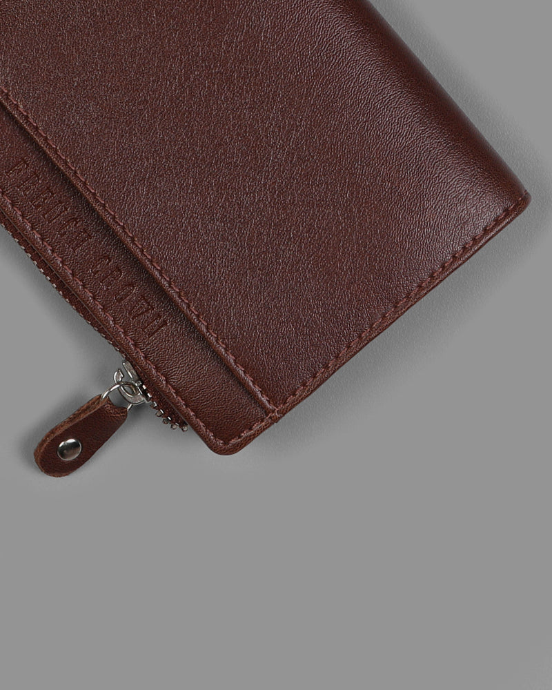 Tan Vegan Leather Handcrafted Wallet WT06