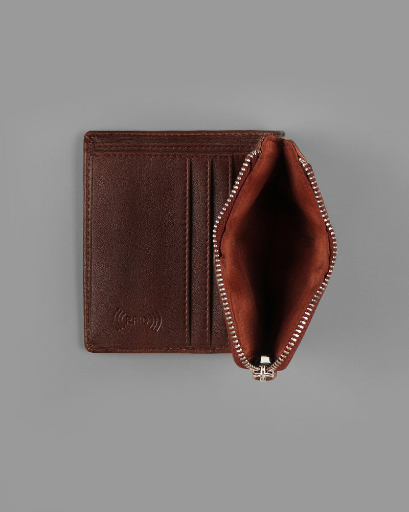 Tan Vegan Leather Handcrafted Wallet WT06