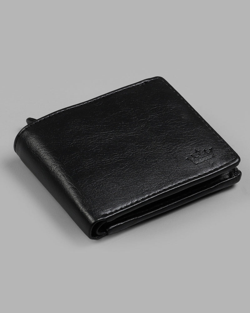 Black Vegan Leather 18 Card Holders Handcrafted Wallet WT11