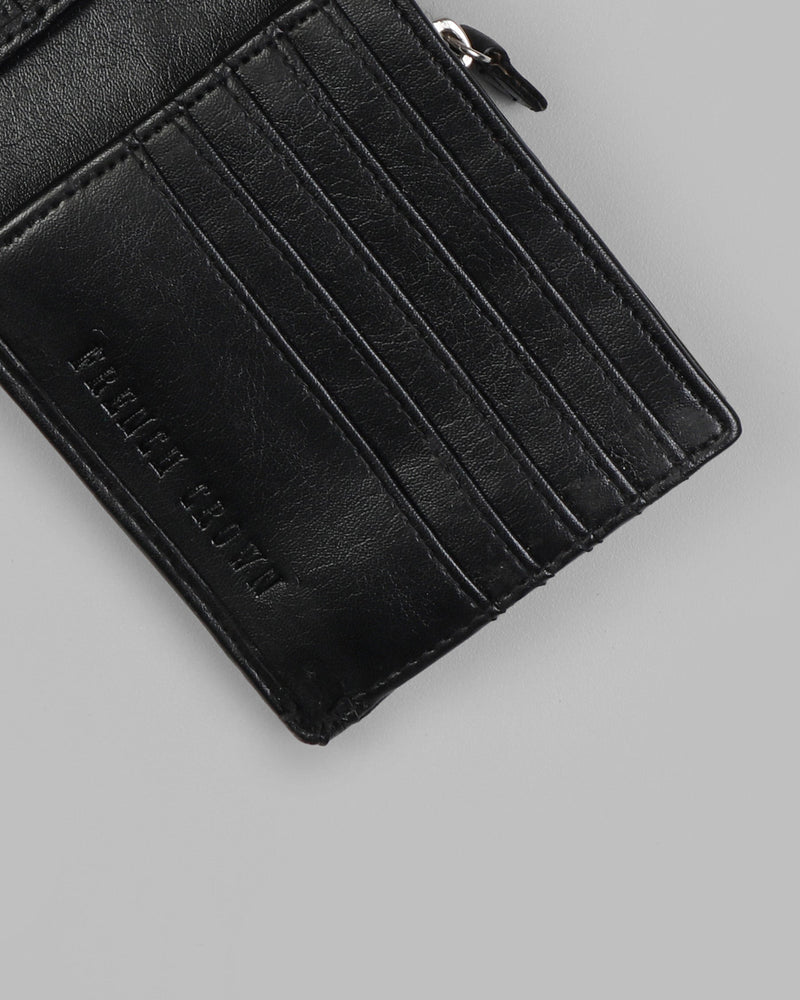 Black Vegan Leather 18 Card Holders Handcrafted Wallet WT11