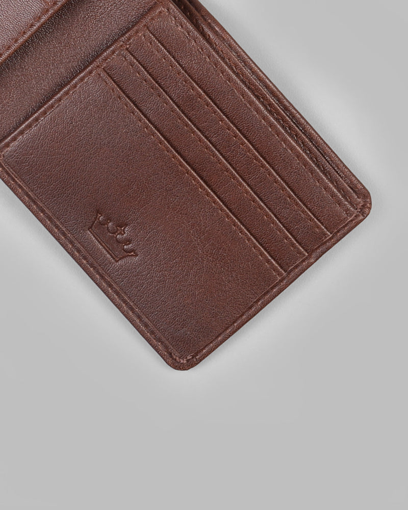 Tan Vegan Leather 9 Card Holders Handcrafted Wallet WT24