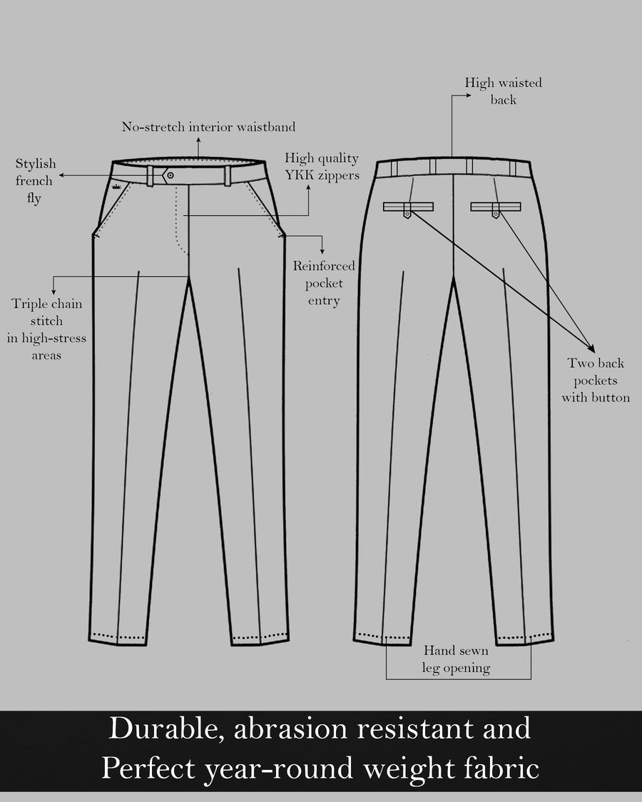 Jade Black with Light Taupe Brown Pant